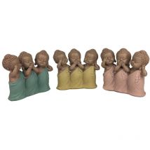 Origen - Signes Grimalt Figure de figurines de Bouddha Bouddha Linda set 3 unités Buddles multicolores 5x13x13cm 2371212