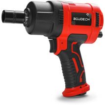 BOUDECH - BOLT 1600 Tournevis pneumatique réversible 1600NM, 1/2", 8000 RPM. Clé à chocs pneumatique ultra compacte avec poignée souple, boîtier et
