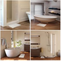 Treetalk - Boue de diatomée naturelle, tapis antidérapants, résistants à l'humidité, absorbant l'eau, à séchage rapide, blanc 4535cm