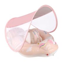 Bouee Bebe avec Pare Soleil,Bouee pour Bebe,Bouée Bébé Gonflable Piscine Bouee Bebe 1 an Bouée Enfant Bouee Bebe 3 Mois-72 Mois (L-Diamètre intérieur