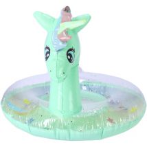 Bouée gonflable enfant 70 cm - licorne, vert