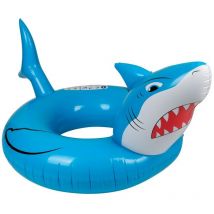 Bouée Gonflable Ronde xxl pour Piscine & Plage Ultra Confort, Flotteur Deluxe - Requin ø115cm