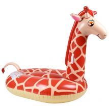 Bouée Gonflable xxl Chevauchable, Piscine & Plage, Flotteur Deluxe - Giraffe 140x140x105cm