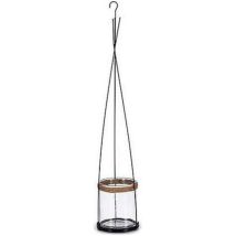 Chandelier IBERGARDEN – Métal et cristal noir et transparent – 15,5 x 85,5 cm – Décoration intérieure