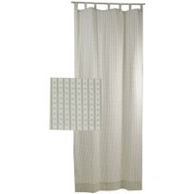 Rideau tissu rayé romarin cm140xh300x2