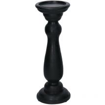 Bougeoir en bois noir cm10h30