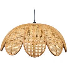 Lampe à suspension fleur en rotin