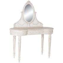 Coiffeuse Mangue Mdf 114X44X141 Miroir Beige