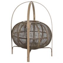 Bougeoir Dkd Home Decor brun bambou naturel 35 x 35 x 47 cm