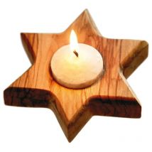 Bougeoir en bois Etoile