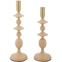Bougeoir en métal Gemini – Lot de 2 – Hauteur 33 cm, 29 cm – Décoration intérieure