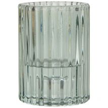 Bougeoir en verre teinté côtelé, ø 5,5 cm