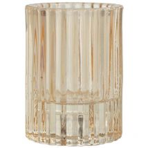 Bougeoir en verre teinté côtelé, ø 5,5 cm