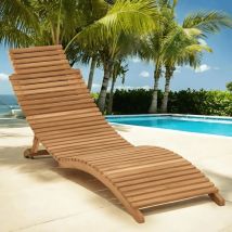 Wanda Collection - Transat pliant en teck massif Swell