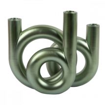 Bougeoir Ring H20cm Present Time Vert