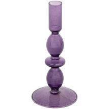 Bougeoir verre Deep violet H195cm Atmosphera Créateur D'intérieur