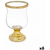 Giftdecor - Gift Decor Bougeoir Coupe Acier Or 15,5 x 26 x 15,5 cm (6 pièces)