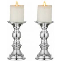Bougeoirs de Pilier en Argent, Centres de Mariage Bougeoir en Métal pour Bougies de 50mm Décoration de Stand Idéal pour Les Mariages Événements