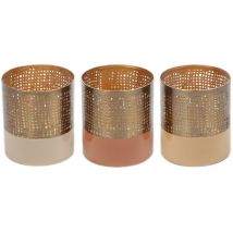 Signes Grimalt - Bougeoirs Lot de 3 bougeoirs contemporains en métal pour la décoration de la maison