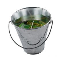 Bougie à la citronnelle dans un seau en métal 9 cm