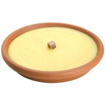 Bougie anti-moustiques à la citronnelle, récipient en terracota de 16 cm. / 190 grammes.