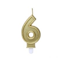 Bougie chiffre anniversaire N°6 assort Denis Et Fils 01261706