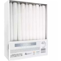 Candela A Cono Bianca - Set Da 40 Pz