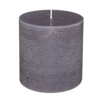 Bougie Cylindrique "Rustic" 10cm Gris