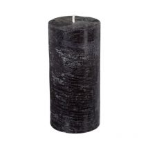 Bougie Cylindrique 'Rustic' 14cm Noir