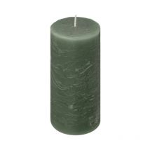 Bougie Cylindrique 'Rustic' 14cm Vert Eucalyptus