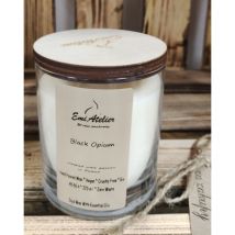 BOUGIE DE SOJA Paulo Santo VERRE 220 ML./ BOUGIE AVEC DÉCORATIONS / 1 PIÈCE
