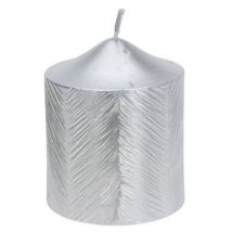 Bougie décorative avec un motif métallique, 5 x 6 cm
