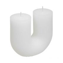 Bougie Design 'Demi' 400g Blanc