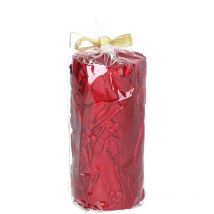 Bougie à la paraffine rouge cm ø7,5h15