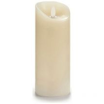 Bougie led crème cire plastique 10 x 21,5 x 10 cm
