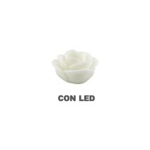 Bougie led rose et blanche 32 x 20 h