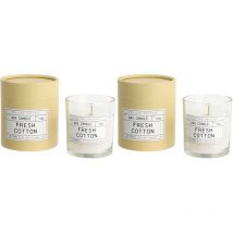 Bougie mèche en bois et boite kraft Factory (Lot de 2) Fleur de coton