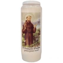 Bougie neuvaine Saint-François d'Assise