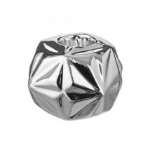 Iperbriko - Bougie Origami Argentée s en Porcelaine de Haute Qualité