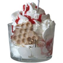Bougie parfumée mousse fraise miel fabriquée en Provence