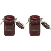 Bougie parfumée pot à clip apothicaire 9 x 6 x 11 cm (Lot de 2)