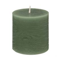 Bougie Ronde "Rustic" 7cm Vert Eucalyptus