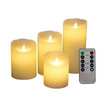 Ahlsen - Bougies à led Ensemble de 5 Bougies décoratives Bougie sans Flamme de avec télécommande à 10 Touches
