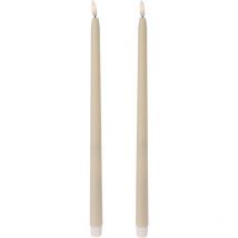 Bougies de table en cire à led, 38 cm