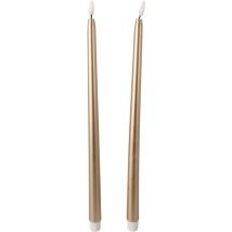 Bougies de table en cire avec led, 38 cm