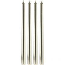 Bougies de table métalliques, 30 cm