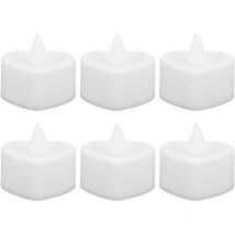 Tuserxln - Jeffergarden Bougies électriques sans flamme, 6 pièces, lumière blanche chaude, pour mariage, vacances, décoration familiale