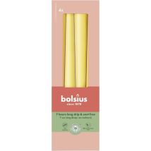 Bolsius - Bougies Pointues Carton De 4 Jaune Soleil
