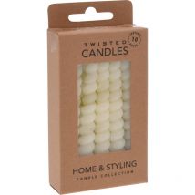 Bougies spirales en paraffine, 10 cm