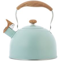 Bouilloire à thé à sifflet de 2,5 litres avec poignée ergonomique Bouilloire en acier inoxydable Cuisinière à induction Bouilloire à thé à sifflet